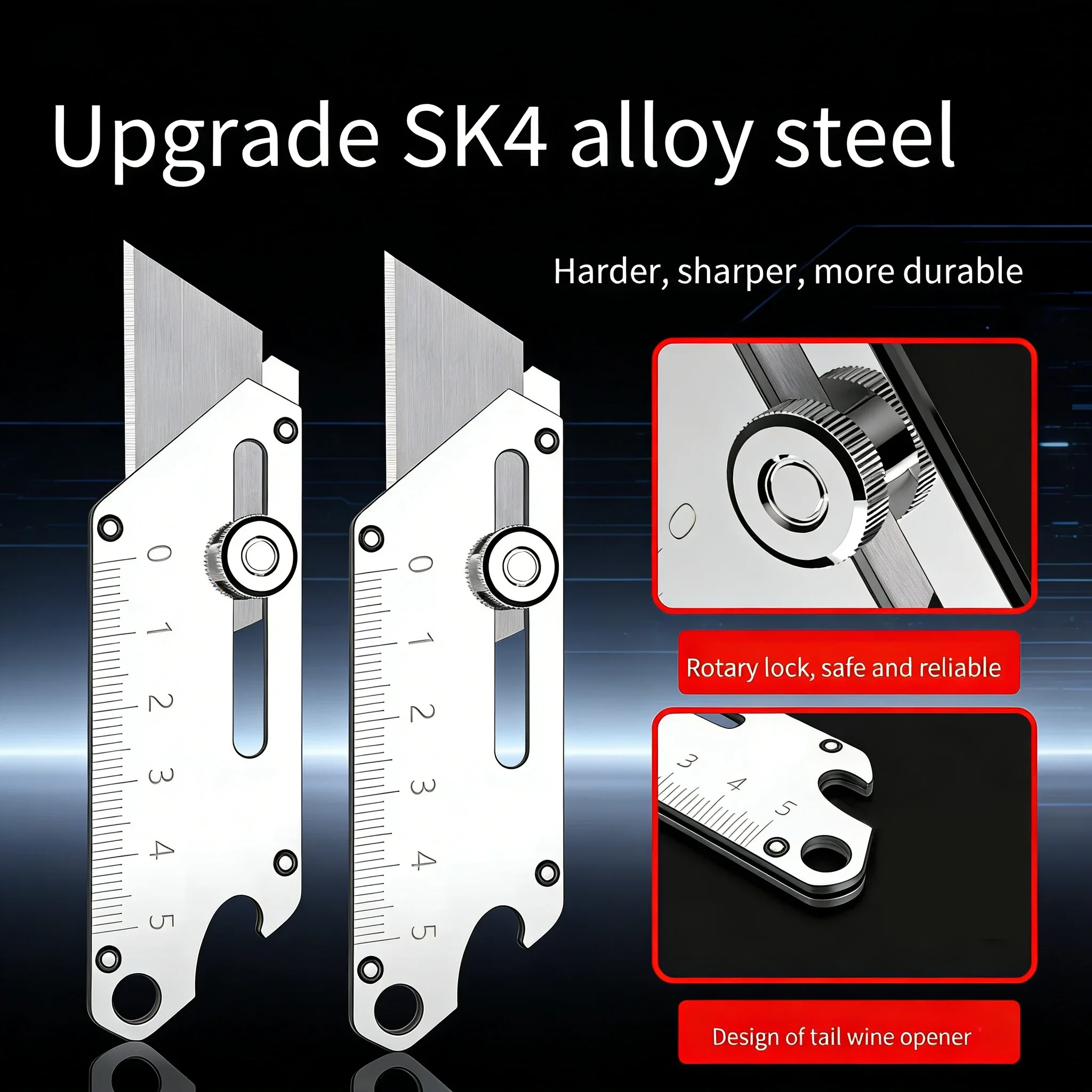 All-Steel Industrial Utility Knife | Heavy Duty Wallpaper & Craft Cutter | Professional Multifunction Tool