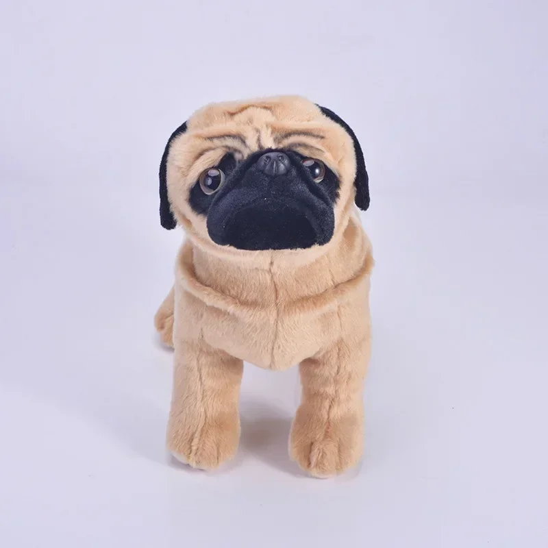 [Funny] 33cm Simulation Lifelike Standing Pug dog Plush Toys Soft dog Stuffed Animals doll Birthday Christmas Gifts For Kids