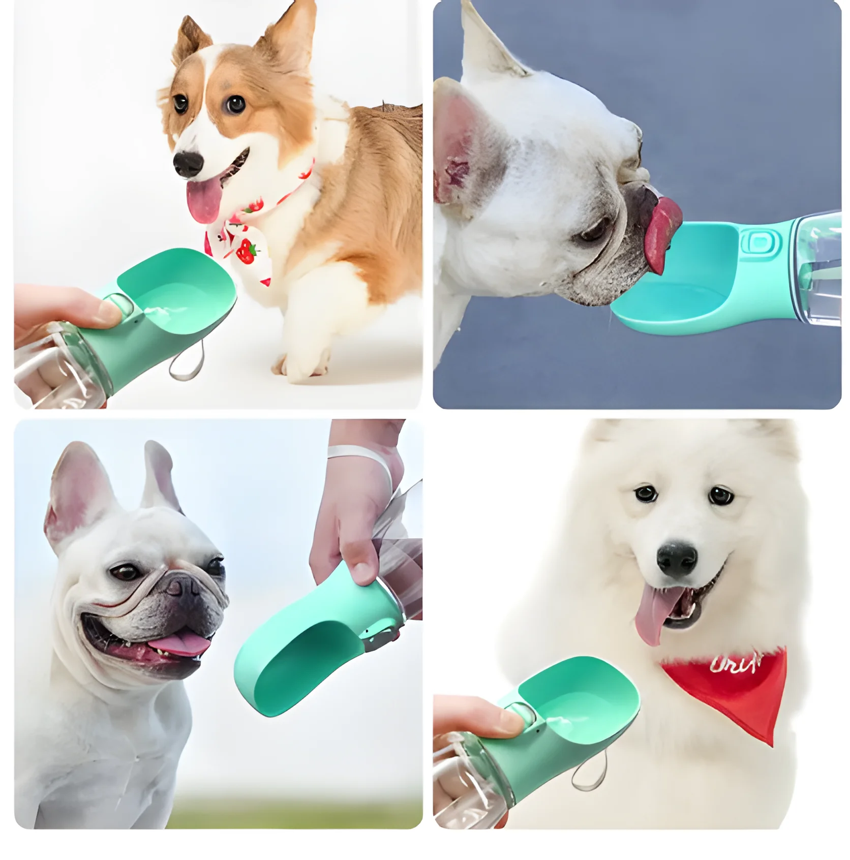 Garrafa de água portátil de 500ml para cães grandes, tigela de beber para cães pequenos e médios, gatos, viagens, caminhadas, cachorros, dispensador de água para animais de estimação, copo Labrodo