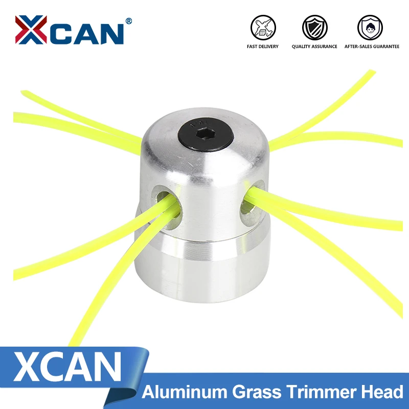 

XCAN Aluminum Grass Trimmer Head With 4 Lines Brush Head Lawn Mower Accessories Cutting Line Head for Strimmer Replacement