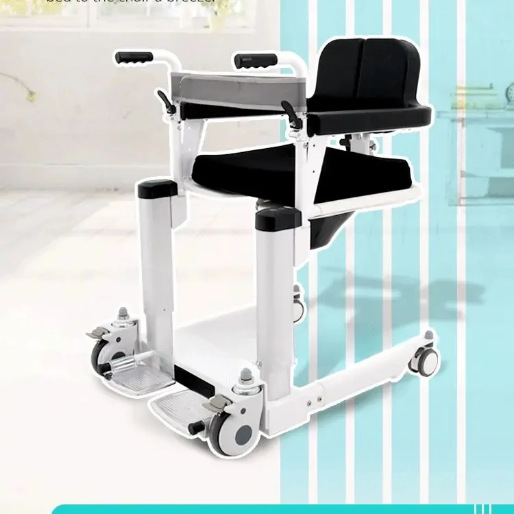 New Product Home Care Commode Toilet Shower chair Moving Wheelchair Handicapped Waterproof Electric Patient Liftr Transfer Chair