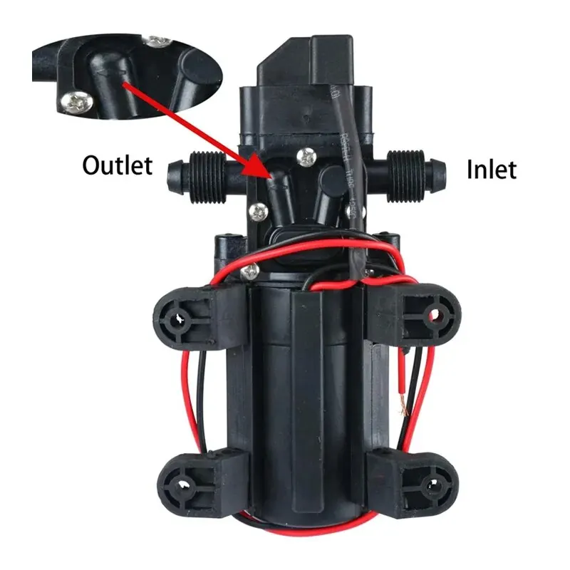 Automatic Flow Switch 6L/Min DC12V 60W 70W 130PSI AUTO Diaphragm Water Pump Mini Safe High Pressure Self Priming Pumps