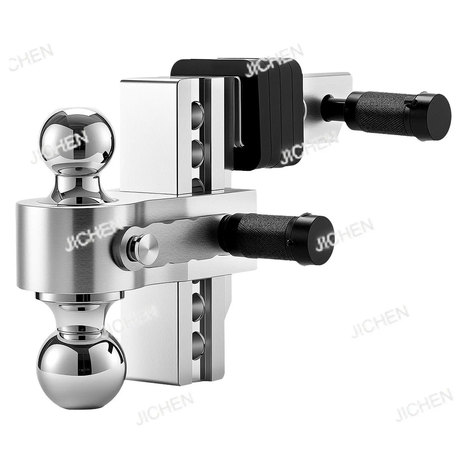 

Adjustable 6-inch drop three-ball hook bracket 1-7/8-2 inches - 2-5/16 inches ball diameter, maximum towing capacity 15,000 poun