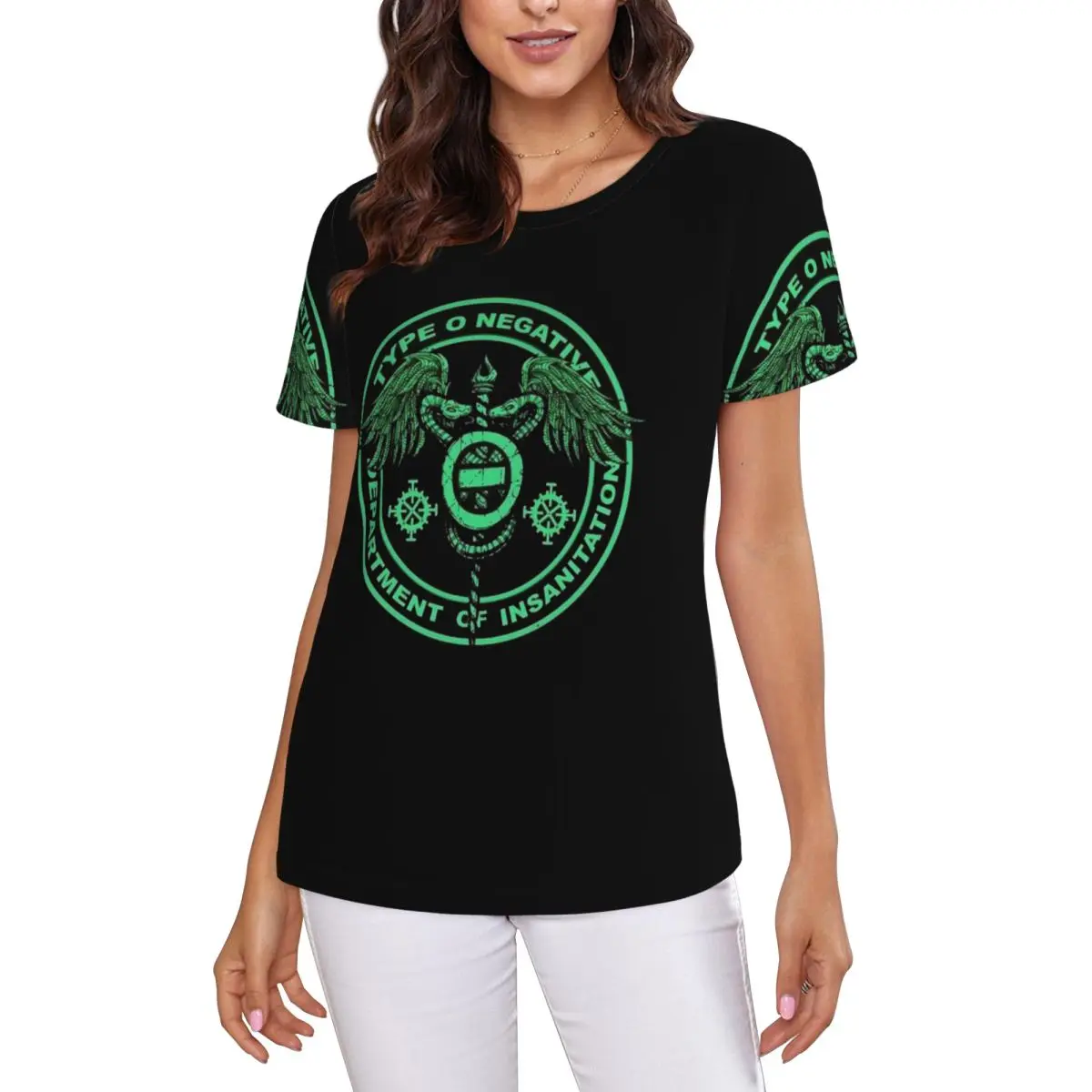 Type O Negative Band Rock T-Shirt Women Short Sleeve T Shirts O-Neck Clothing Cotton Summer Tees Streetwear