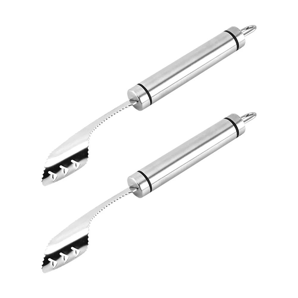 2 pezzi in acciaio inossidabile pepe corer rimozione seghettato gadget da cucina per peperoncino jalapeno campana rimozione semi di pepe gadget da cucina