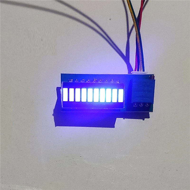 Imagem -02 - Música Spectrum vu Medidor com Display Led Melody Luz Indicadora de Nível Amplificador de Sinal de Áudio 10 Segmentos dc 912v