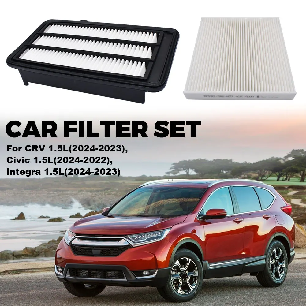 Car Engine Cabin Pollen Air Filter 17220-5AA-A00 80292-TF0-G01 For Honda CR-V CRV Civic X 1.5L Turbo 2016 2017 2018 2019 2020