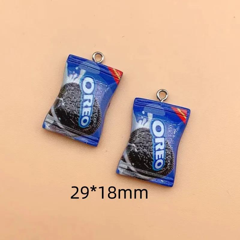 سحر بسكويت بظهر مسطح راتنج ، مشغولات يدوية ذاتية الصنع ، خرزة تزيين حافظة هاتف ، صناعة المجوهرات ، الوجبات الخفيفة ، القرط ، الوجبات الخفيفة المقلدة ، 10 من الراتنج