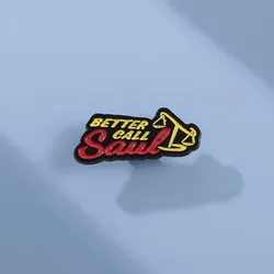 Better Call Saul Enamel Pins Funny TV Series Tilted Scales Brooches Backpack Lapel Badges Jewelry Gift for Friends Wholesale