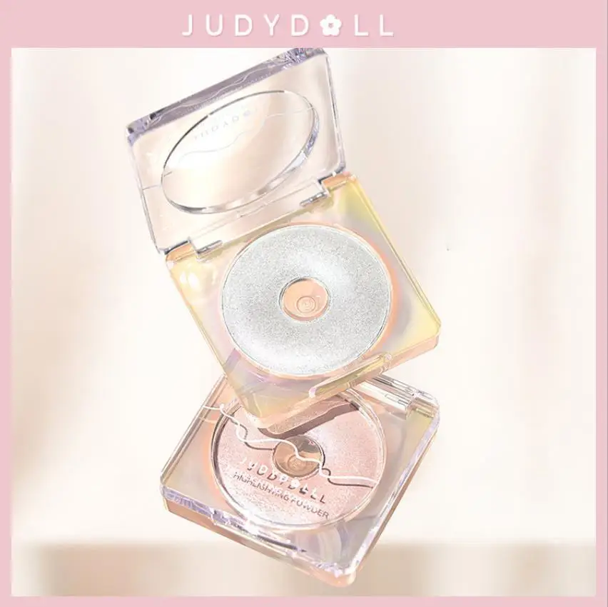 Judydoll Evidenziatore in polvere "Ring Light" Evidenzia monocromatica 3d Diamond Shine Trucco viso duraturo impermeabile facile da indossare