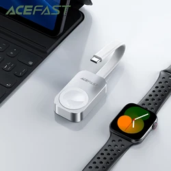 ACEFAST 5W Magnetic Wireless Charger For iWatch 9 8 7 6 5 4 3 2 SE Portable Qi USB C Cable Fast Charger For iWatch Ultra Series
