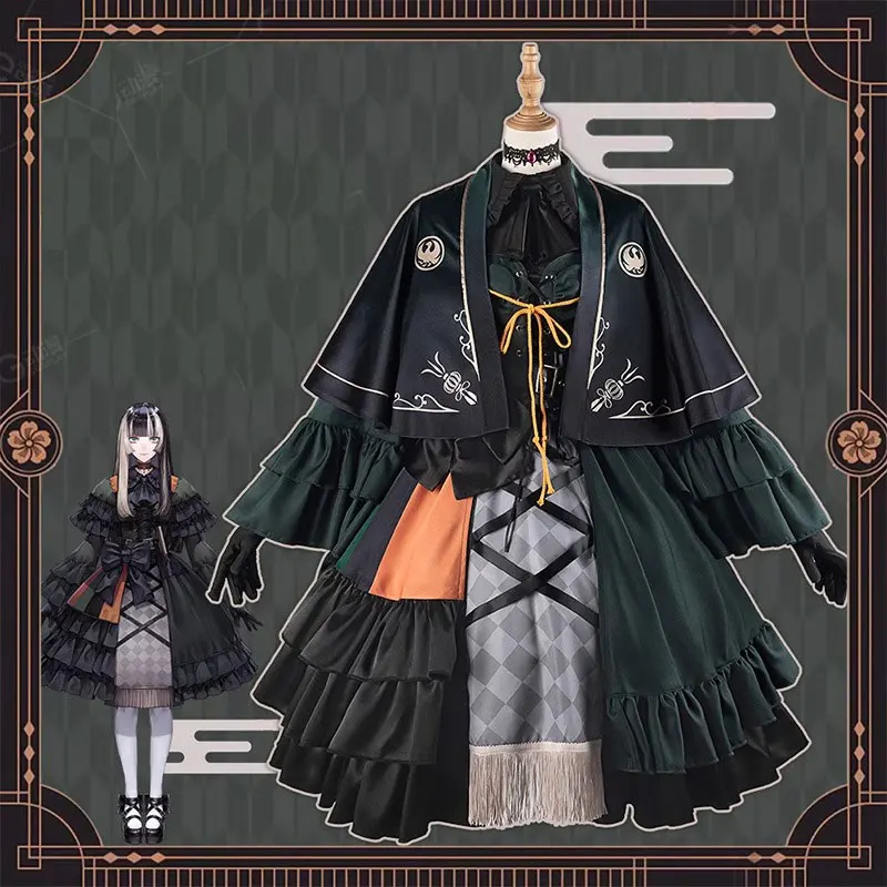 Juufuutei-Costume de Cosplay Raden Vtuber, Robe Lolita Gothique Trempée, Tenues d'Halloween, Vêtements d'Anime sur Mesure