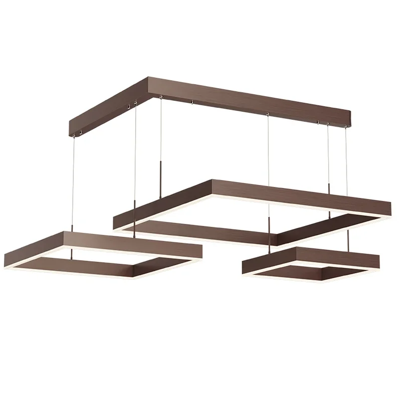 

*Light Luxury Nordic Living Room Chandelier Modern Minimalist Bedroom Dining-Room Lamp Minimalist Square Lamps
