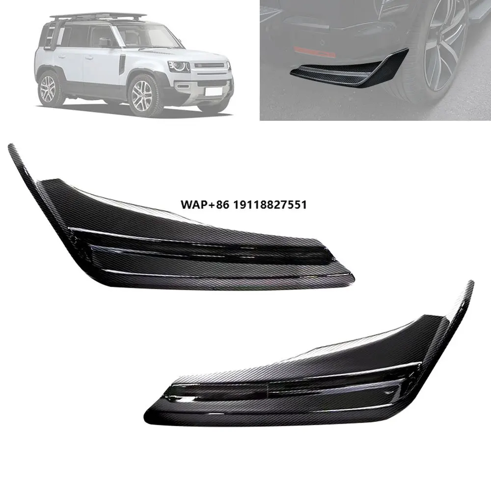 

Car Bodykit Dry Carbon Fiber Rear Bumper Lip Side Corner Cover Splitter Winglet for Defender 2020-2025