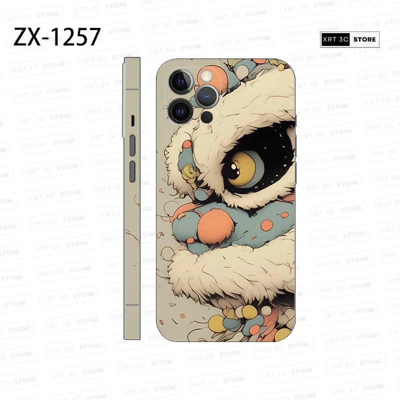 Colorful Skin Sticker for iPhone16 15 Pro Max 14 13 17 Phone Sticker Back Film Side Frame Protector (Not Phone Case)