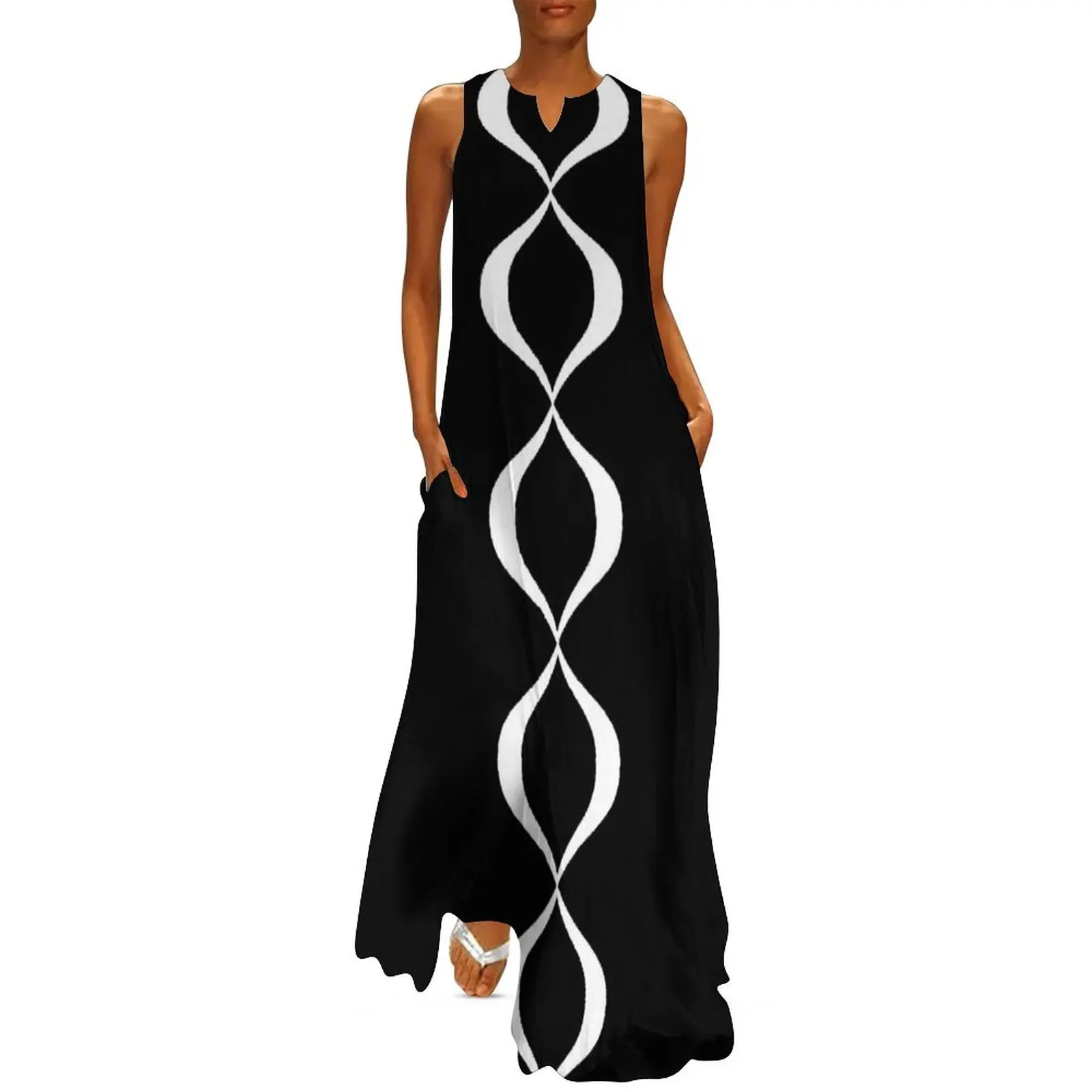 

Black & White Mod Loop Long Dress luxury evening dresses for women 2025 luxury woman party dress Long dresses Dress