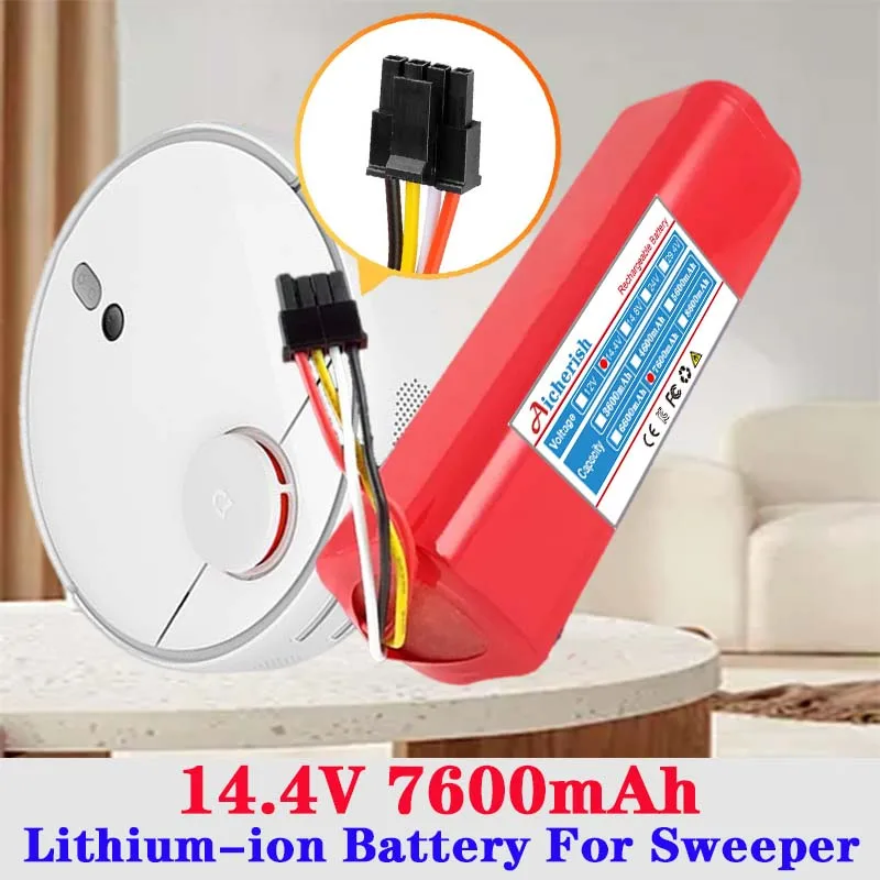 

14.4V Original Robot Battery 7.6A 4S2P 1C P1904 For Xiaomi Mijia Mi Vacuum Cleaner Sweeping Mopping Robot Replacement Battery G1