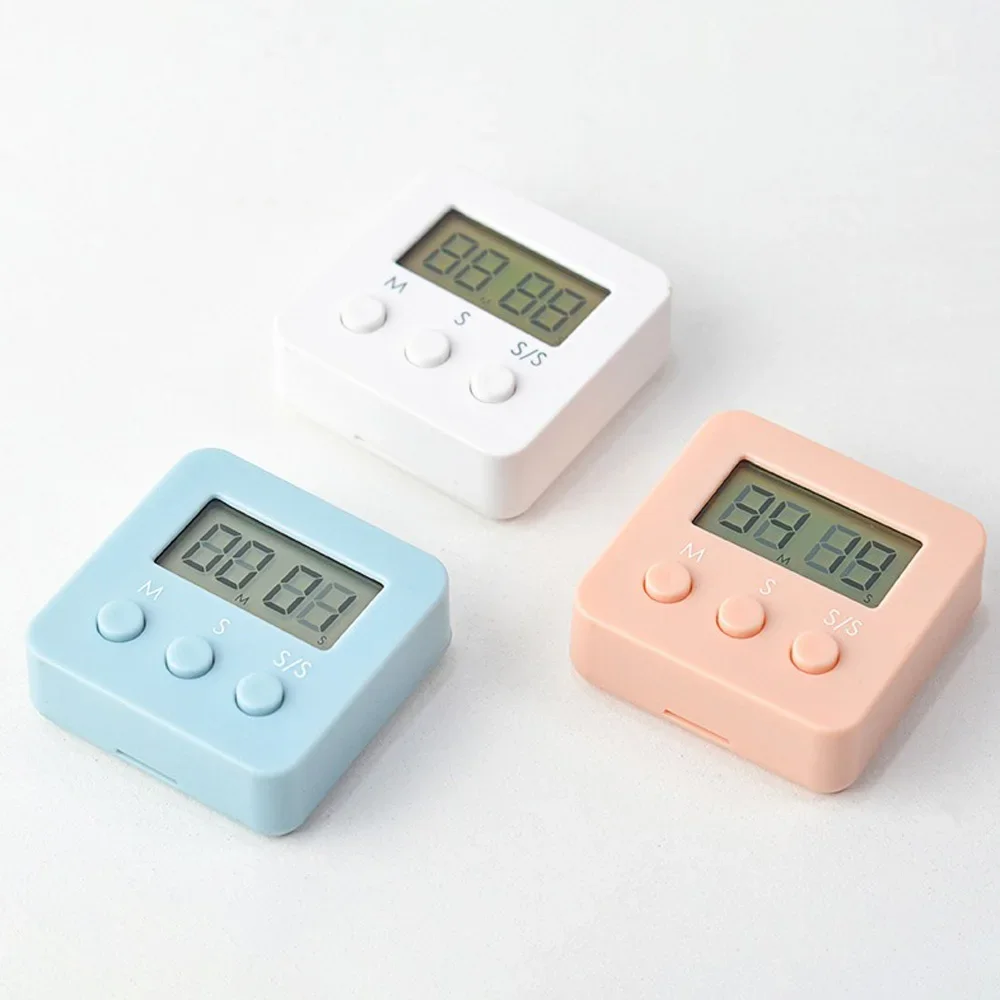 Mini Home Kitchen Timer Cooking Clock Digital LCD Kitchen Timer with On/off Switch, 24-hour Clock, Children, Teachers, Kitchen