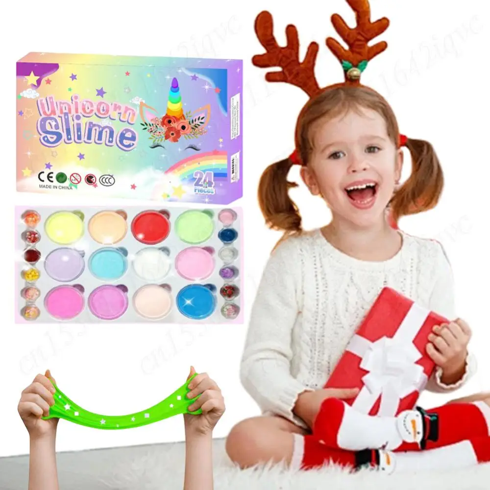 Slime Advent Calendar 2024 Christmas Advent Calendar Xmas Countdown Calendar Funny Gifts Toy for Toddler Kids Teens Girls