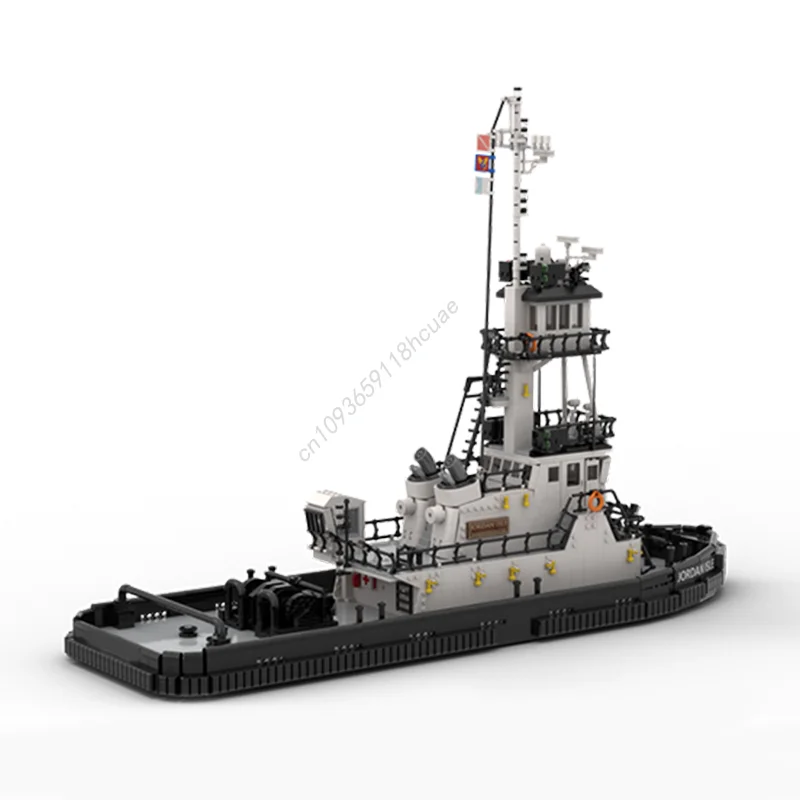 3622PCS MOC Jordan Isle Patapsco Class Tug Harbor Boat Model Building Block Creative Assembly Educational Bricks Toys Kid Gift