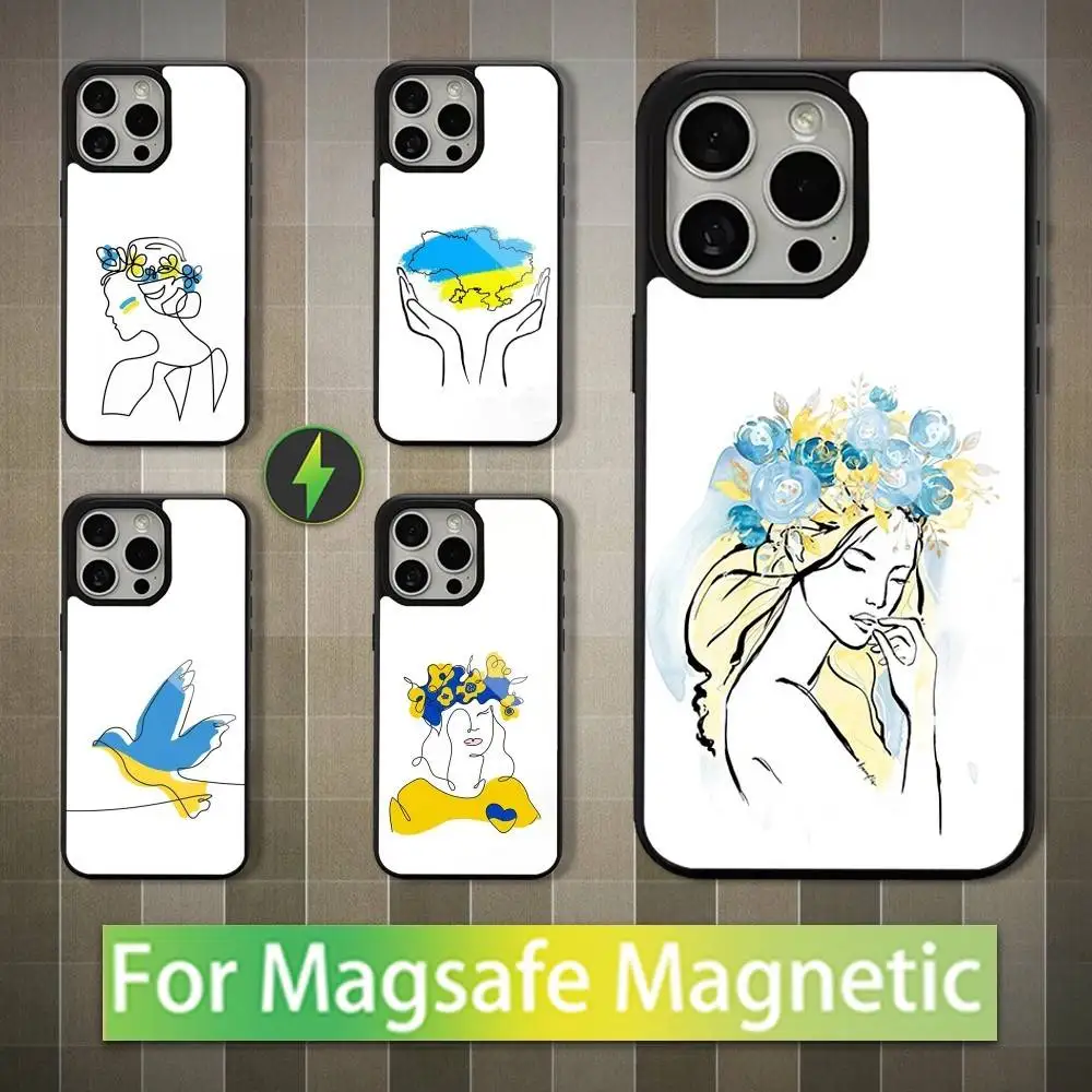 

Pattern Ukraine Girl Art Phone Case For iPhone 16,15,14,13,12,11,Pro,Max,Plus,Mini,Magsafe,Magnetic Wireless Charging Case