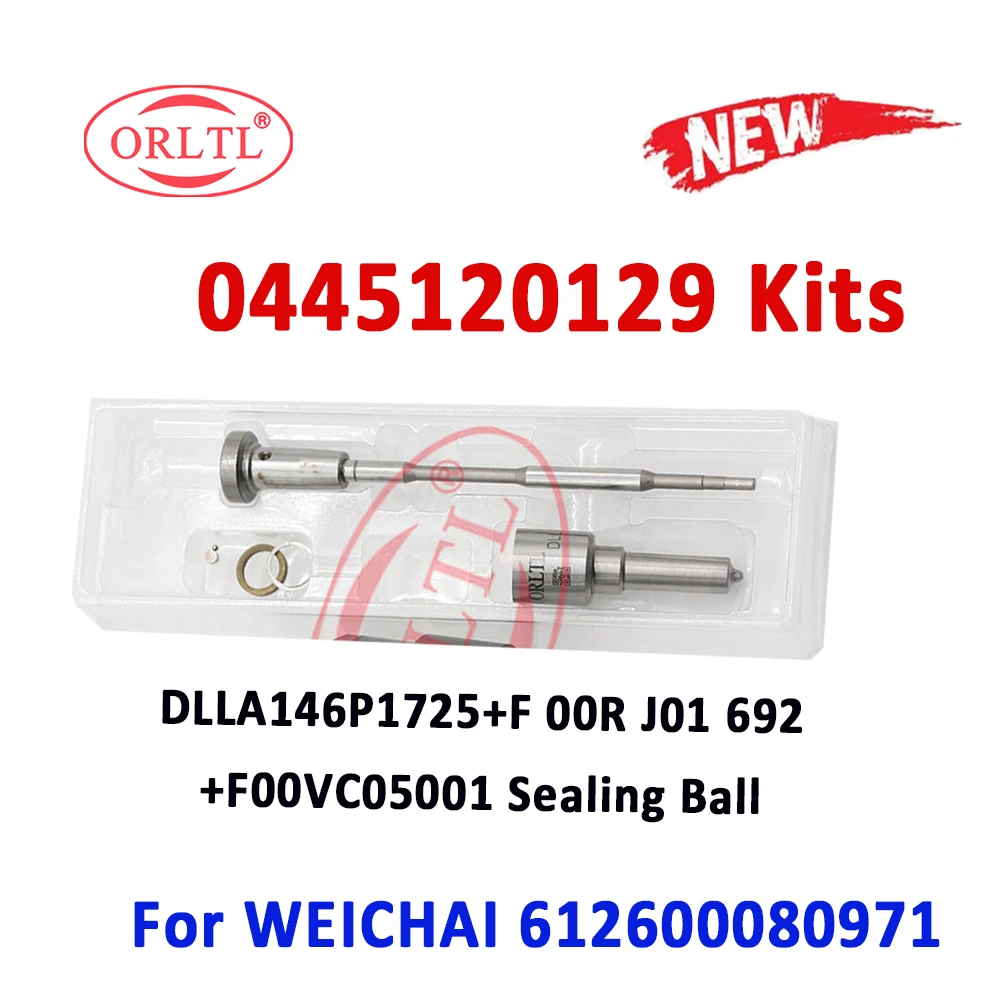 

ORLTL 0445120129 0445120221 Diesel Fuel Injector Repair Kits Nozzle DLLA146P1725 F00RJ01692 for WEICHAI 0445120200 0445120223