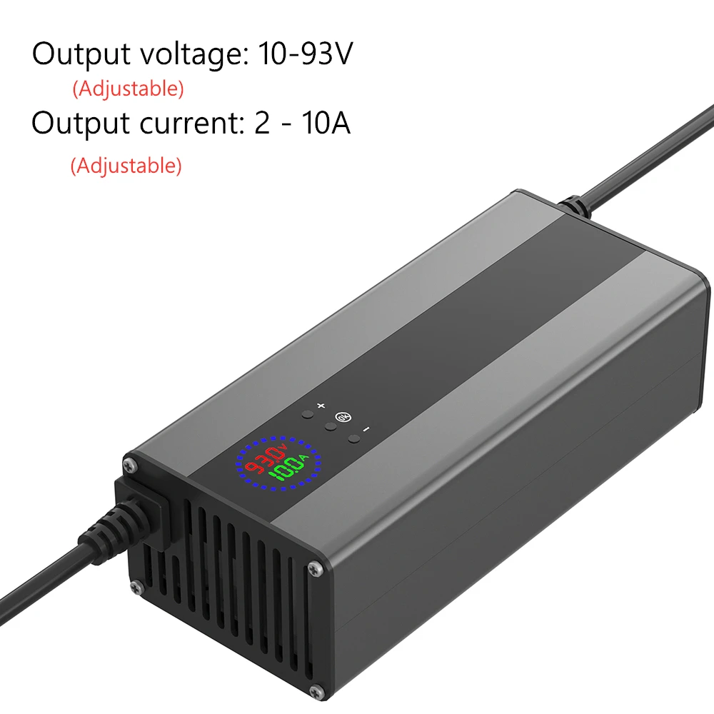 Spanning Stroom Verstelbare 48V 72V 60V 84V Li-ion Lifepo4 Lithium Batterij Oplader 10A 15A Snel opladen 13S 14S 16S 20S 24S Deel