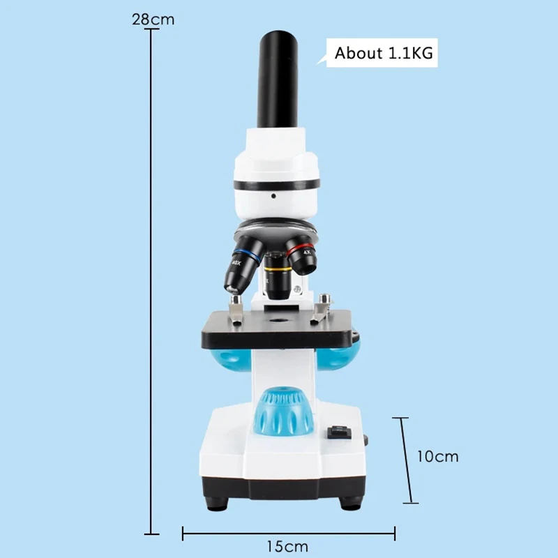 40X-2000X microscopio ottico monoculare scuola elementare bambini scienza biologia sperimentale microscopio oculare digitale osl