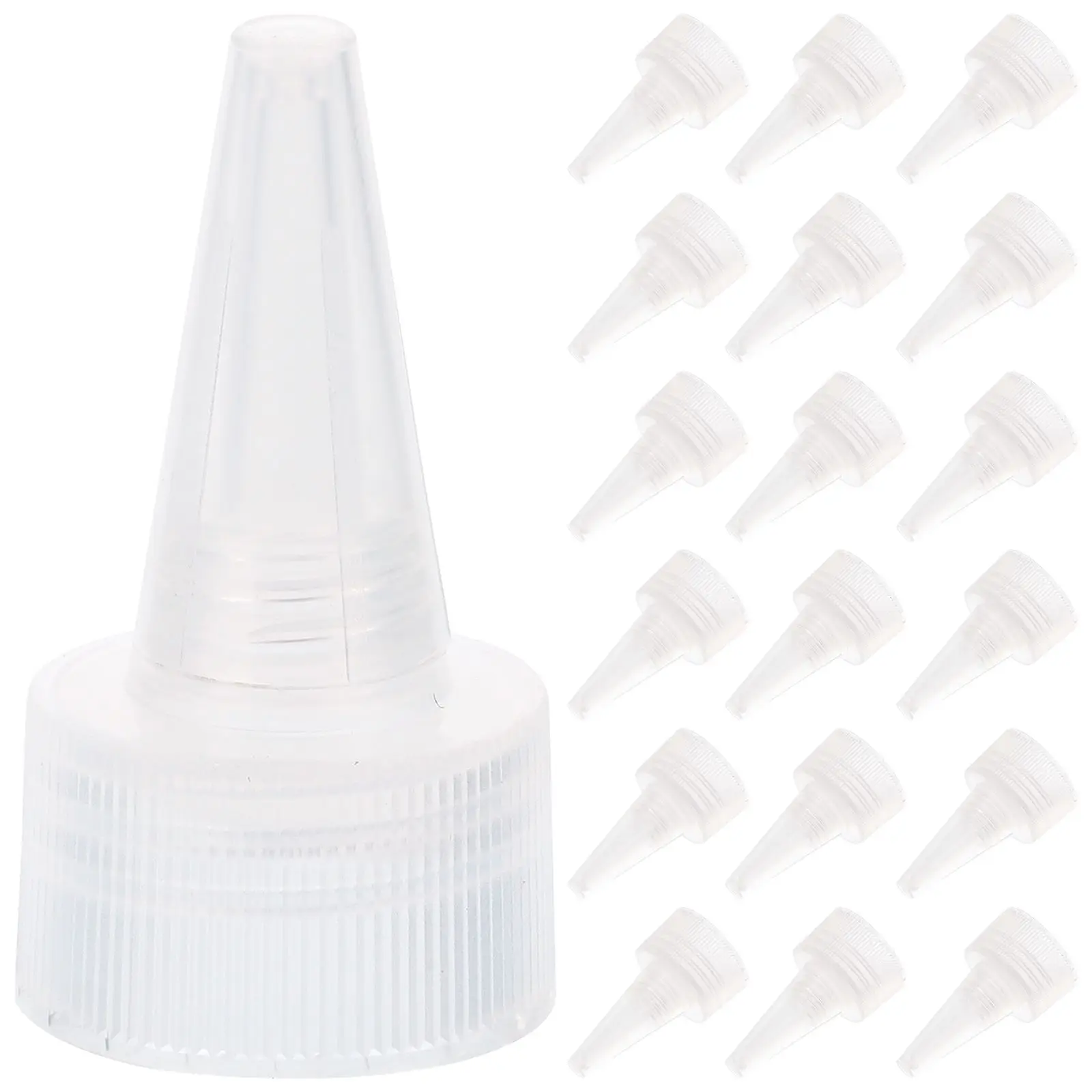 

50 Pcs Sports Pull Cap Bottle Caps Replacement Pointed Mouth Bottles Liquid Sealing Plastic Leak Proof Lids Reusable Durable