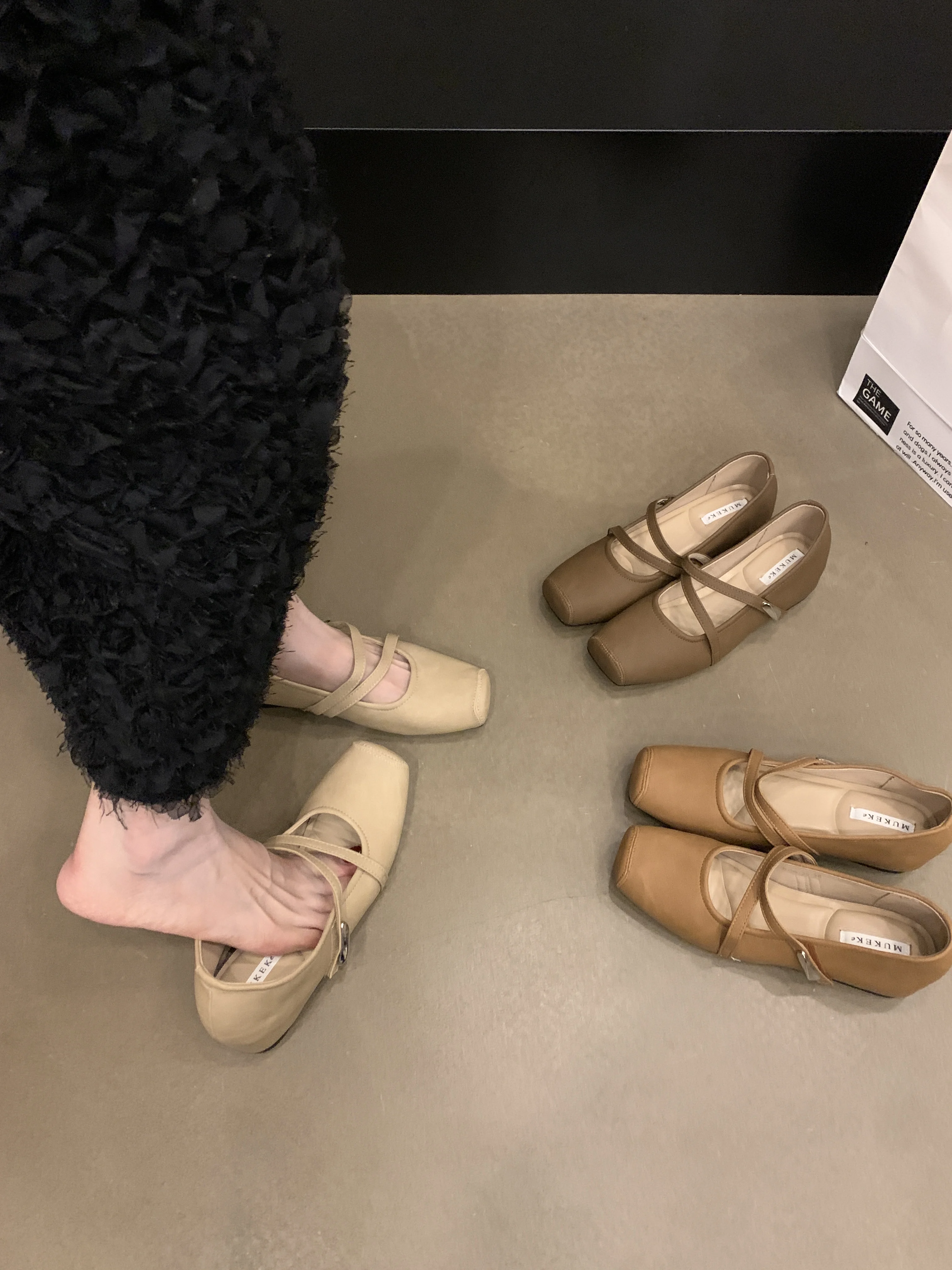 レディースシューズ-プラットフォーム-スクエアトゥ-バレエシューズ-身長アップ-女性用履物-モディス-クロッグ-バレリーナ-ドレス-新作-2026-メリージェーンズ-i