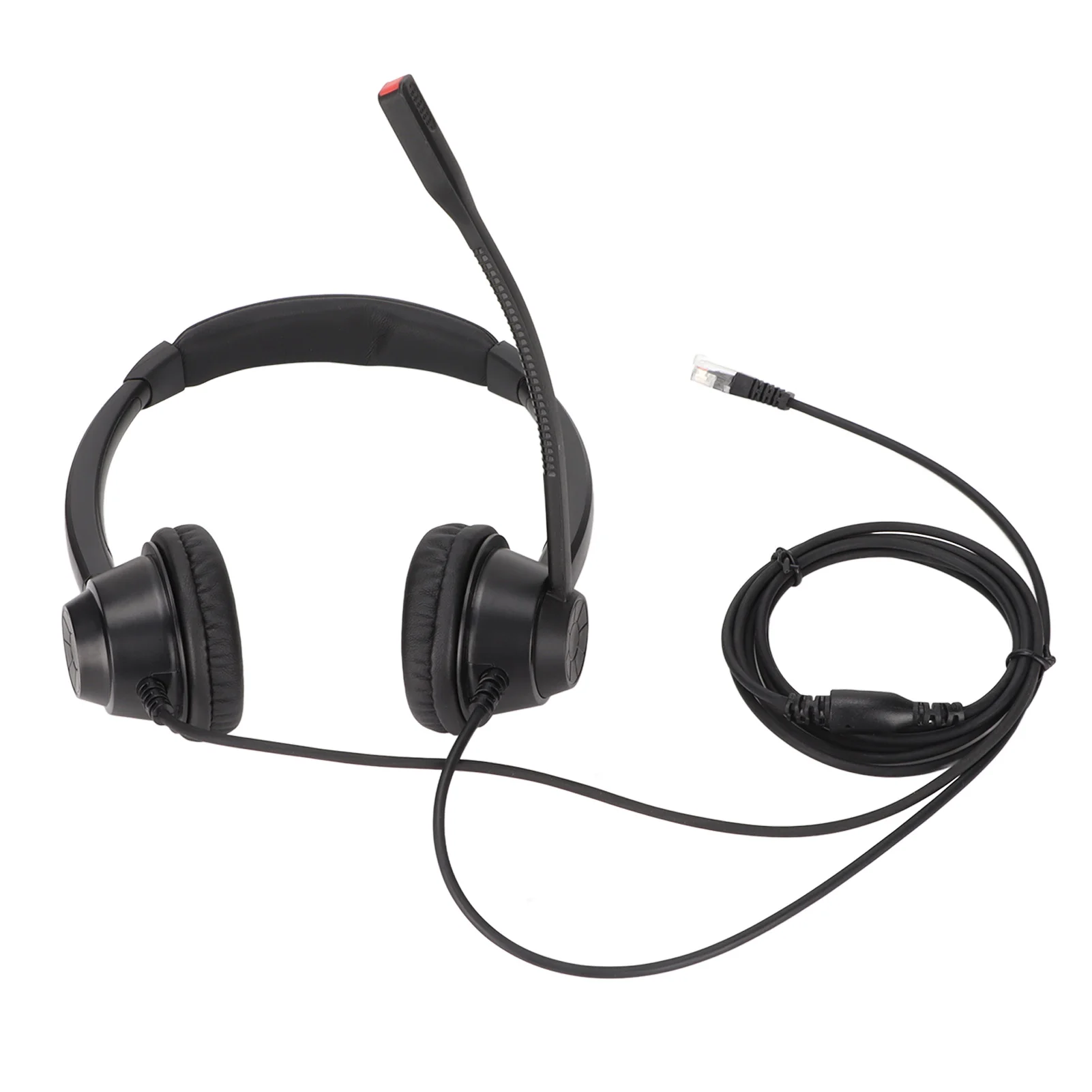 RJ9 Telephone Headset Noise Cancelling Binaural Corded Cell Phone Headphone with Mic for VOIP Phone Landline Telephone Headphone - Imagen 3