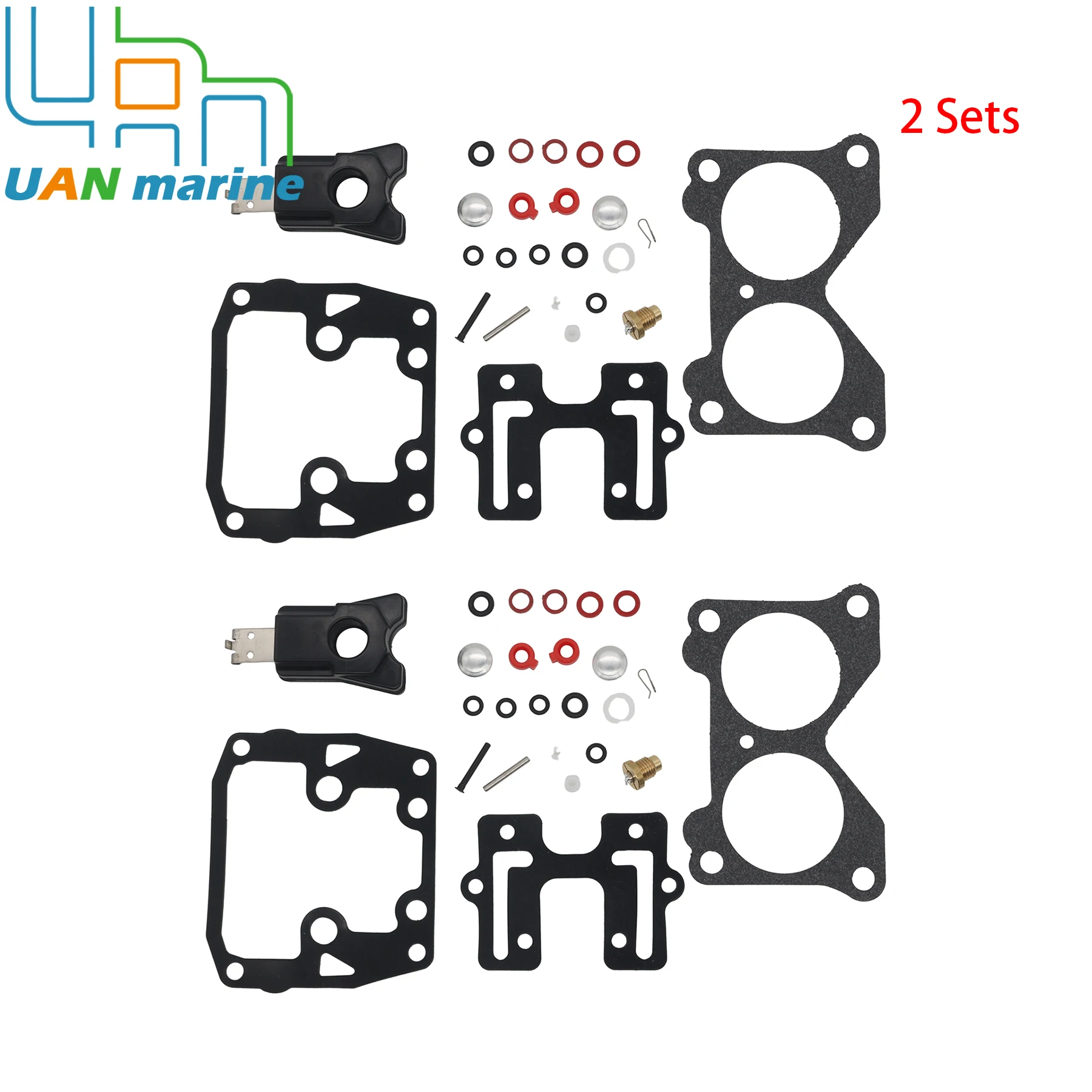 

439076 Carburetor Repair Kit for OMC Johnson Evinrude 9.9-235 HP Outboard Engine 18-7046 434888 435443 777718 383906 398526