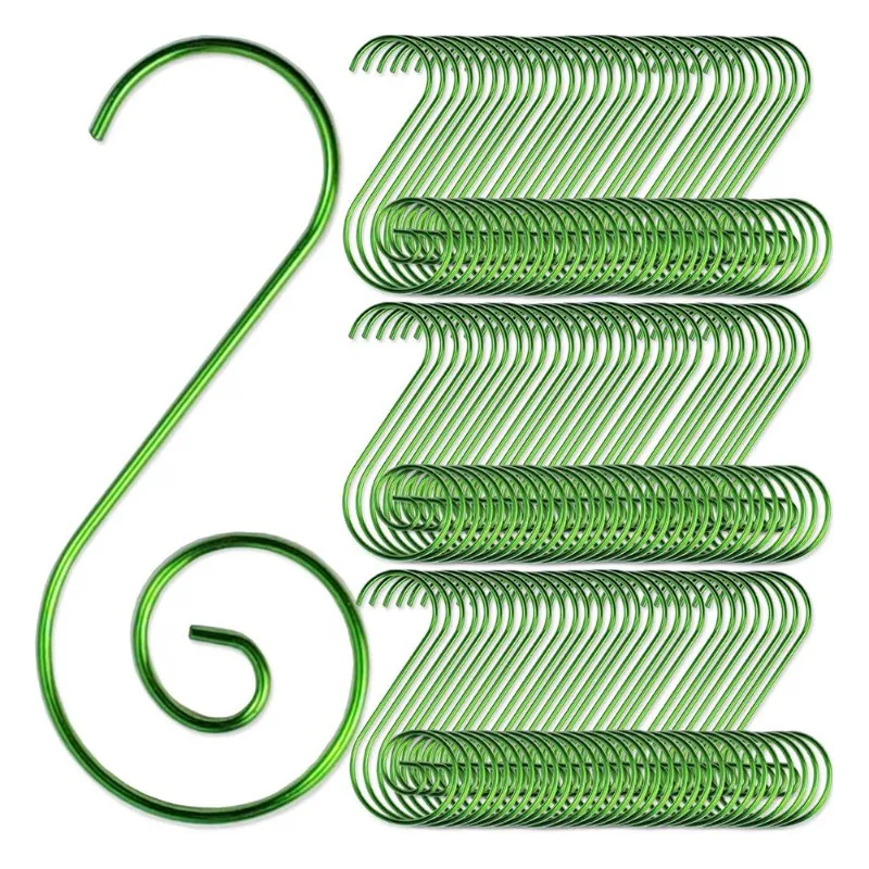 

【PRICE REDUCT】Xmas Metal Wire Ornament Hangers 200PCS For Tree, S-Shaped Hooks For Stockings, Balls, Party Decorations