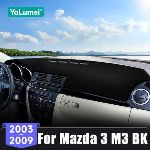 Para Mazda 3 M3 BK 2003 2004 2005 2006 2007 2008 2009 cubierta para salpicadero de coche funda Anti-UV alfombras antideslizantes accesorios de decoración