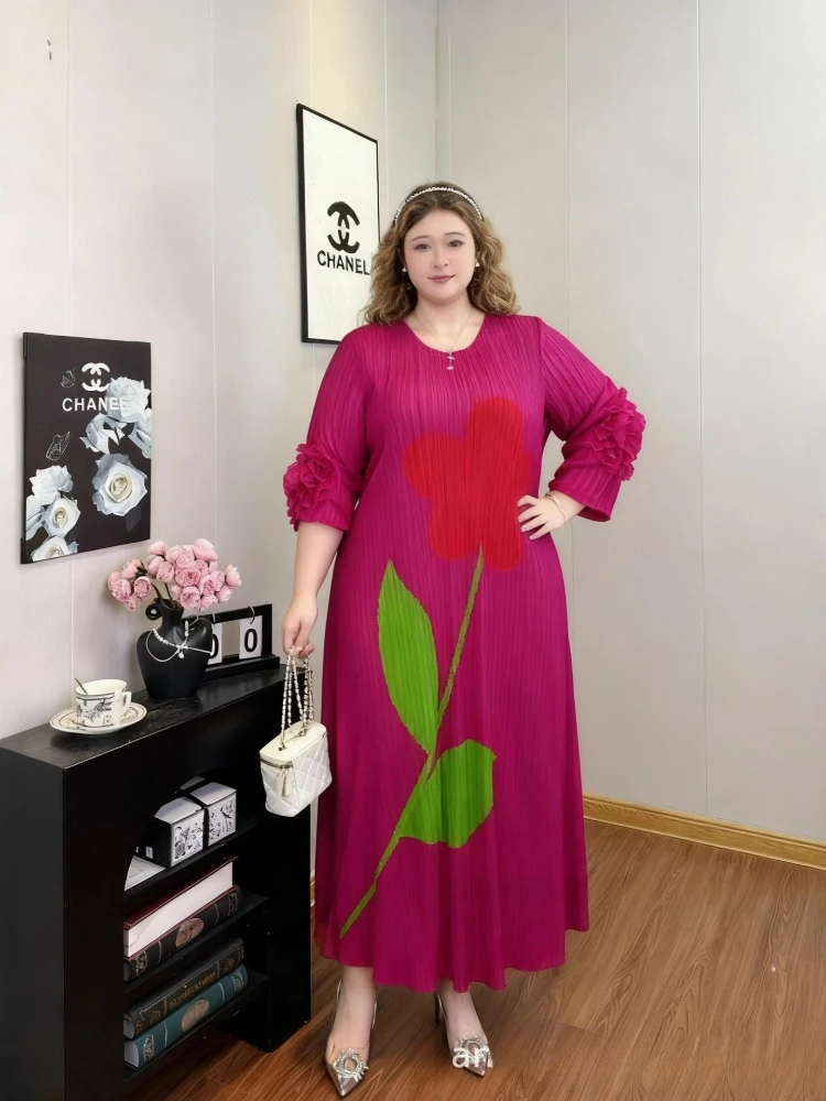 2025年秋新作 ミヤケ風 ルーズで上品なプリーツワンピース レディース カジュアル デイリー 長袖 ロングワンピース