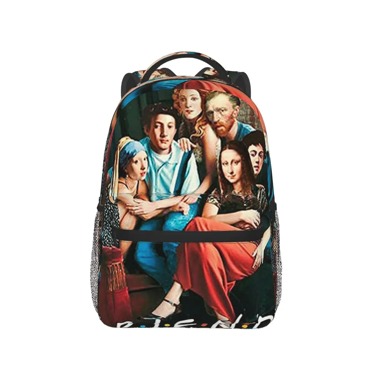 

Best Friends Funny Art Van Gogh Mona Lisa Backpack Hot Sale Daypack Large Capacity Children BookBag School Bag Shoulder Bags