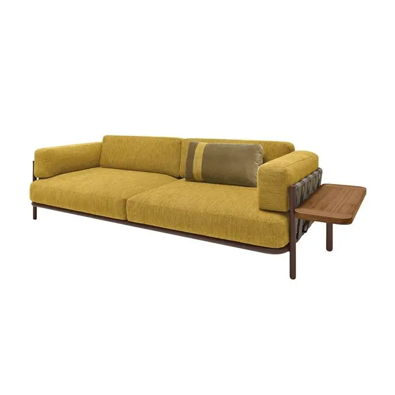 

Outdoor sofa villa courtyard sun protection balcony lounge chair hotel rattan teak leisure furniture
