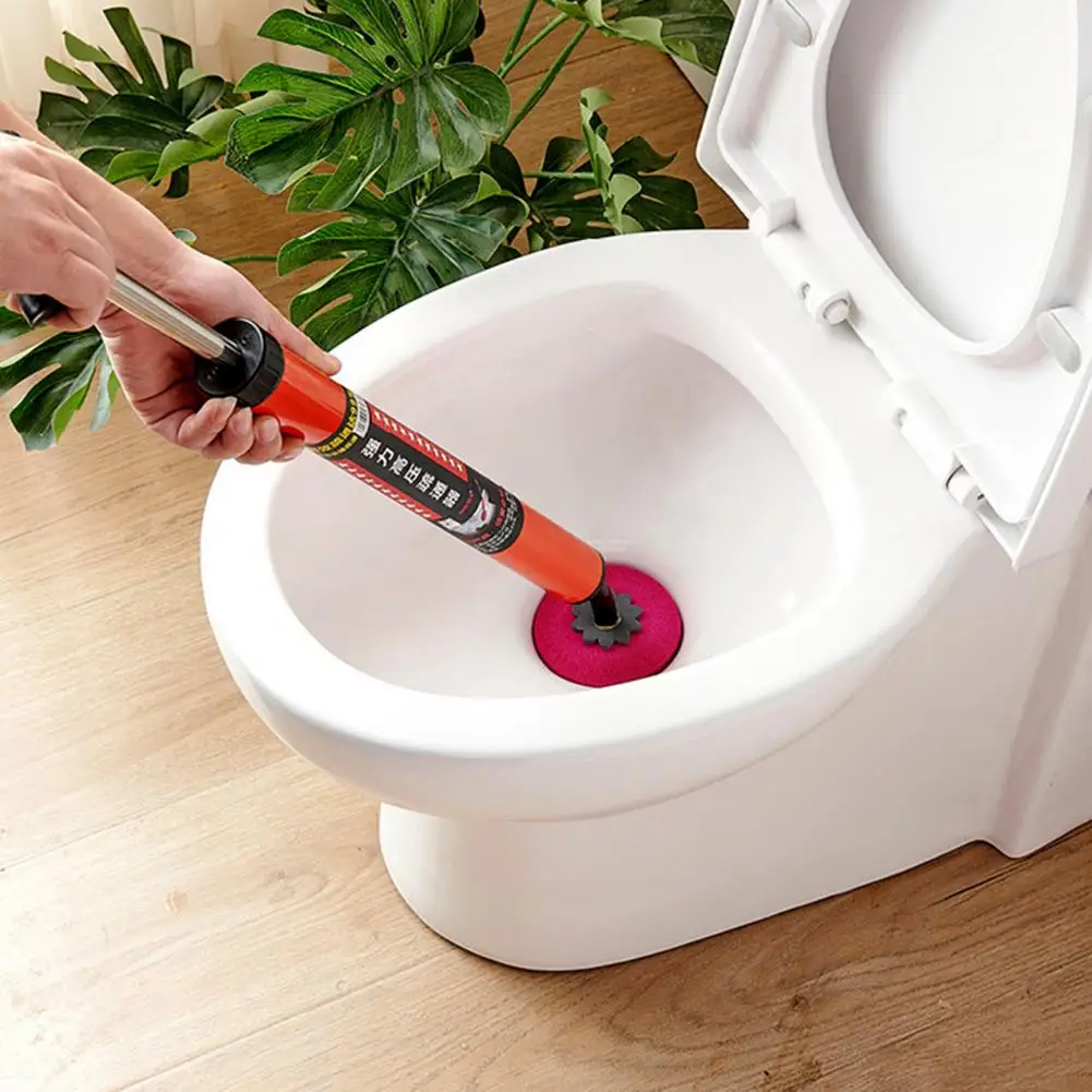 

Manual Toilet Plunger Toilet Pipe Dredger Drain Clog Remover Silicone Quickly Unblock Compressed Air Toilet Unclogger