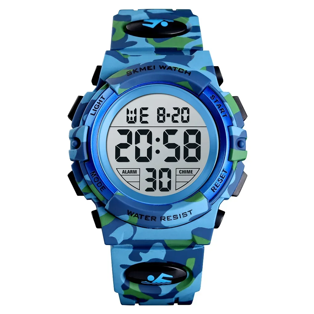 

SKM Sports Smart Watches Kids Boys Girls Children's Watch 50M Waterproof Camouflage Camping Digital Wristwatches 1548