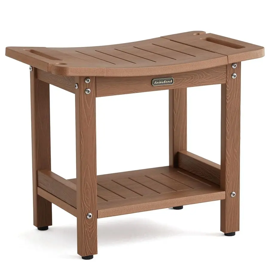 

Shower Stool for Inside Shower Waterproof, Shower Bench for Shaving Legs, Heavy Duty Plastic Bathroom Chair Seat with Handles am