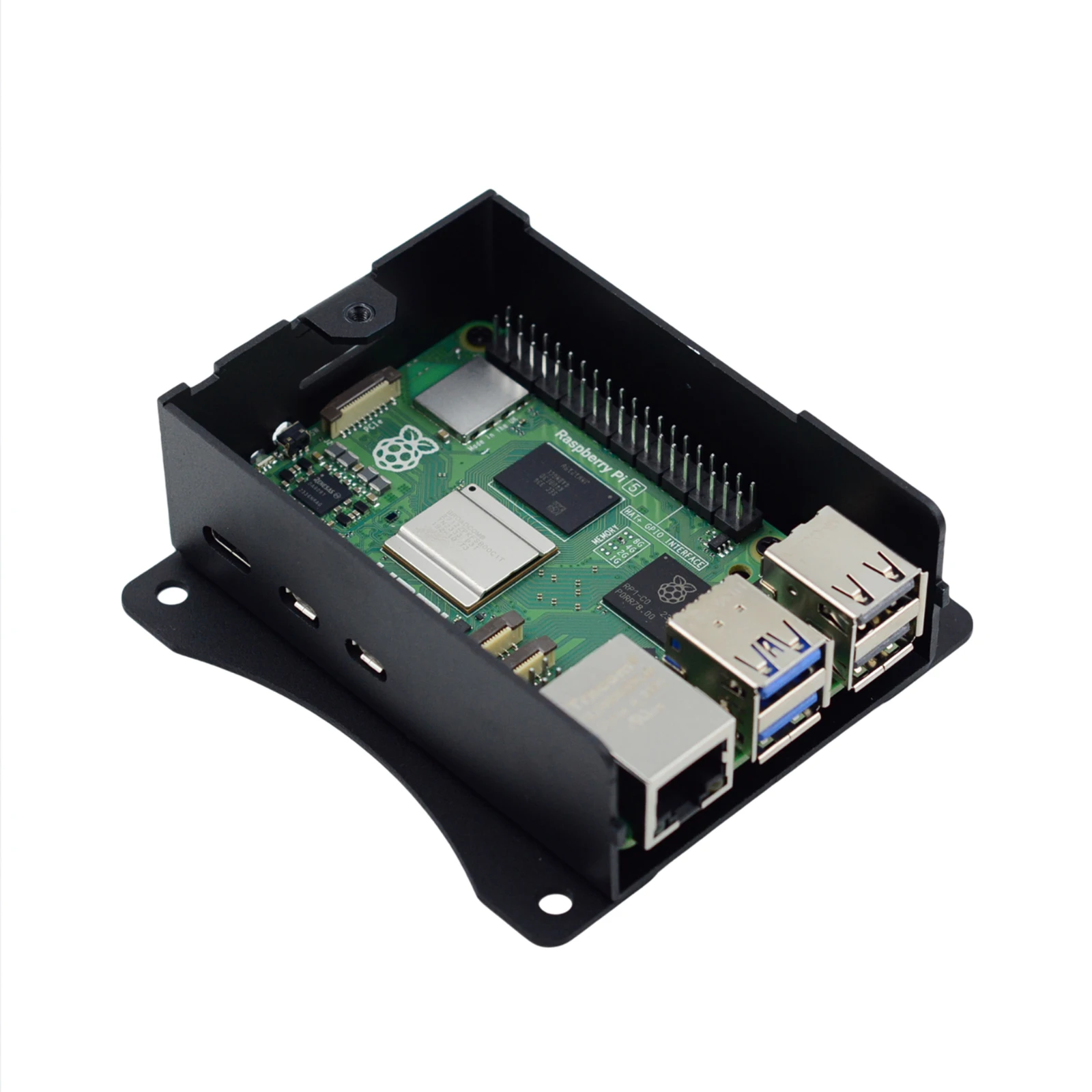 

Raspberry Pi Case Aluminum Alloy Case Cover Cooling Protective Box With 2 PWM Fan For Raspberry Pi 5