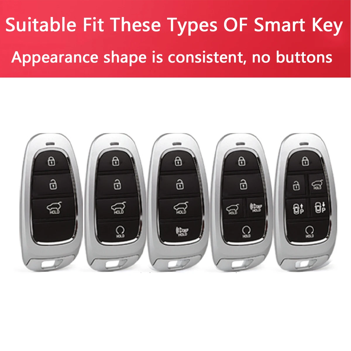 Transparente TPU Car Smart Key Cover, caso claro para Hyundai, Sonata, Tucson, Santa Fe, Cruz, IONIQ, 5, Palisade, Nexo Acessórios