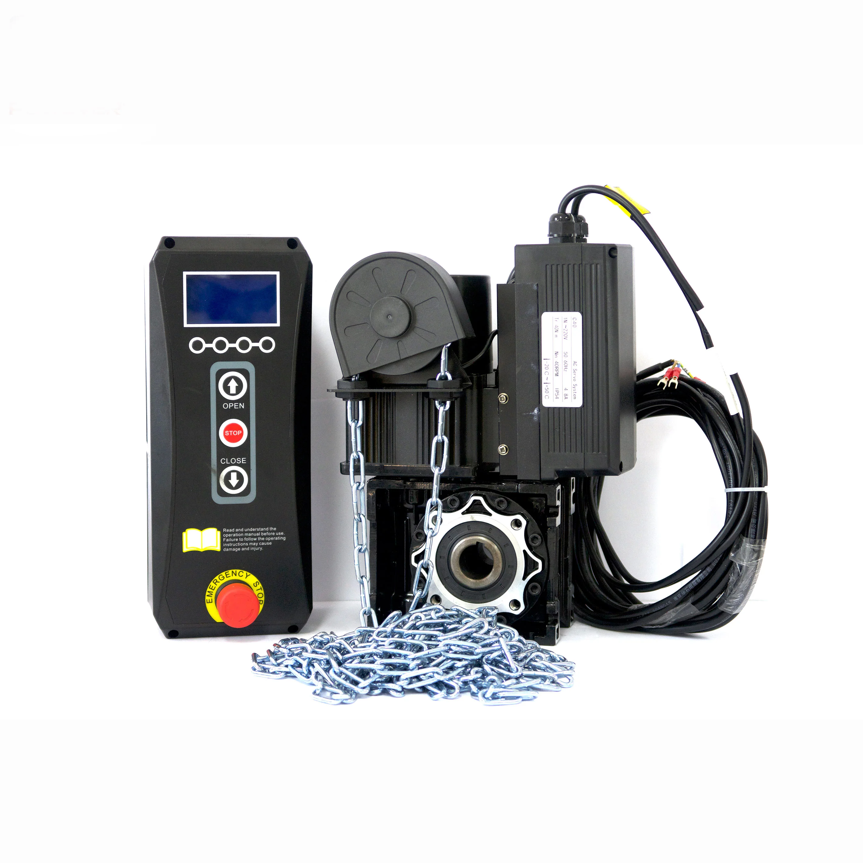 

Промышленный дверной серводвигатель C40 для секционных дверей с автоматическим контроллером, системой контроля доступа с программным запуском и остановкой