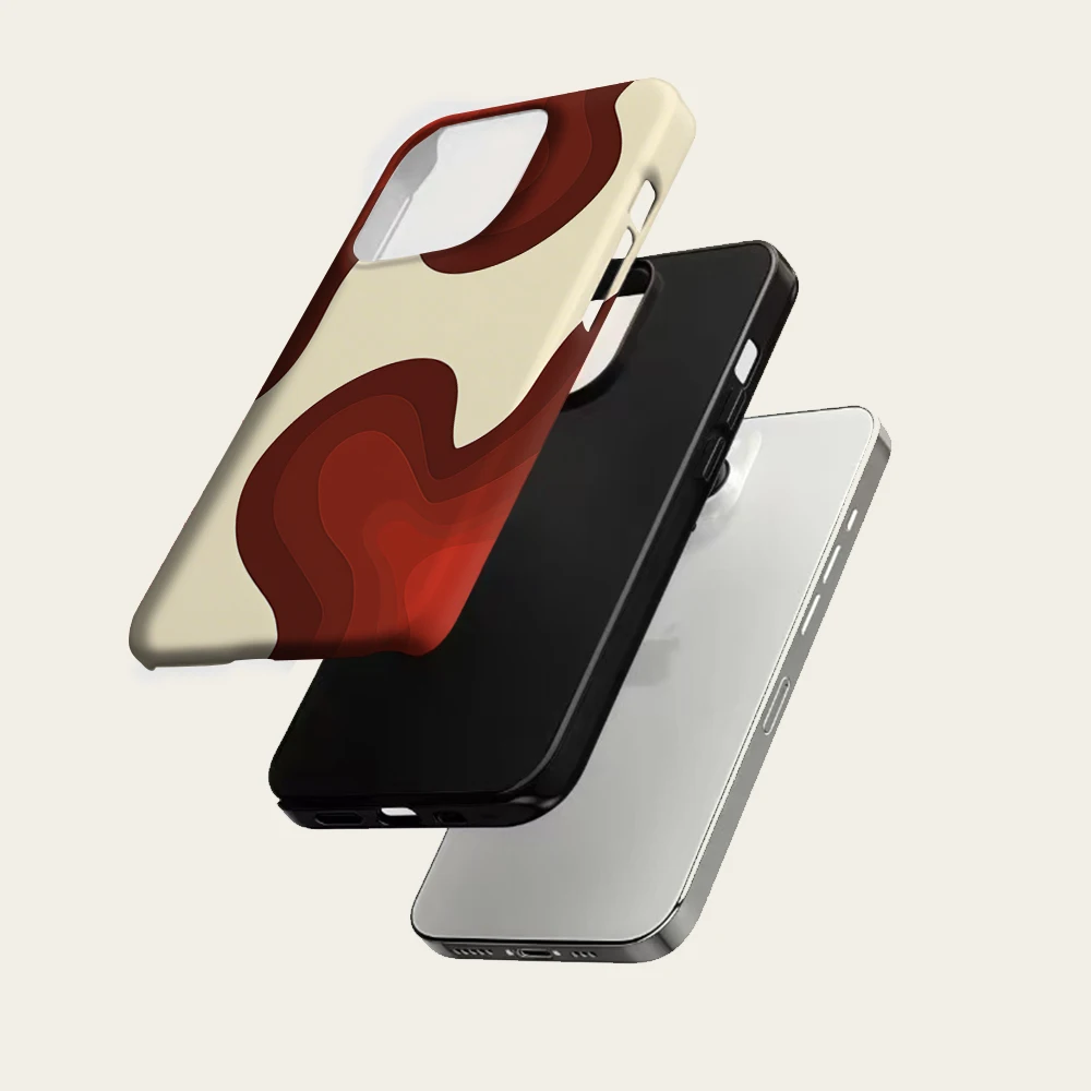 بورجوندي التدرج دوامة IPhone17 يجب على جراب هاتف مغناطيسي آيفون 17 16 15 14 برو ماكس زائد حافظة صعبة واحدة مزدوجة الطبقة