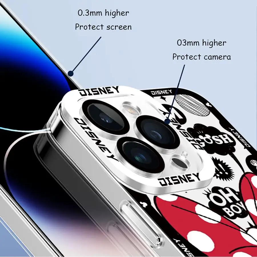 Disney Mickey Stitch Minnie Phone Case for Xiaomi Mi 11 Lite 12T 11T Pro 9A 10A 10C 12 12C 13C 5G Poco X3 NFC X3 Pro Cover image 4