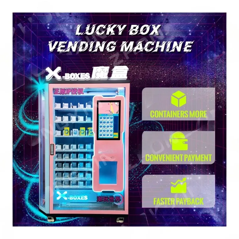 من السهل Restock هدايا الخدمة الذاتية على مدار 24 ساعة، آلة بيع صندوق سعيد محظوظ، آلة صندوق أعمى ذات سعة كبيرة