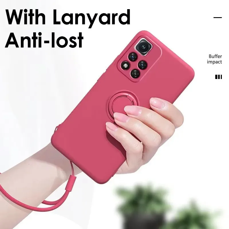 Luxury Liquid Silicone Magnetic Holder Stand Phone Case For XiaoMi 13T 14T 15 Redmi 13C 4G Note 12 13 14 Pro Plus 5G Back Cover