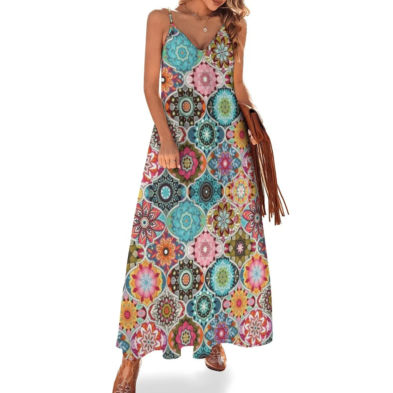 

Bohemian summer Sleeveless Dress loose women's dress dress for woman