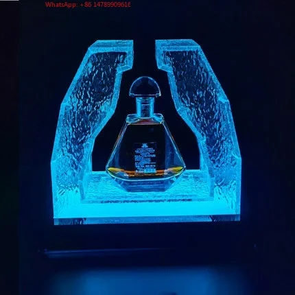

High-End Bespoke LED Bottle Display RackPersonalized LED Illuminated Champagne Bottle Presenter Bar KTV Nightclub Party Ice Patt