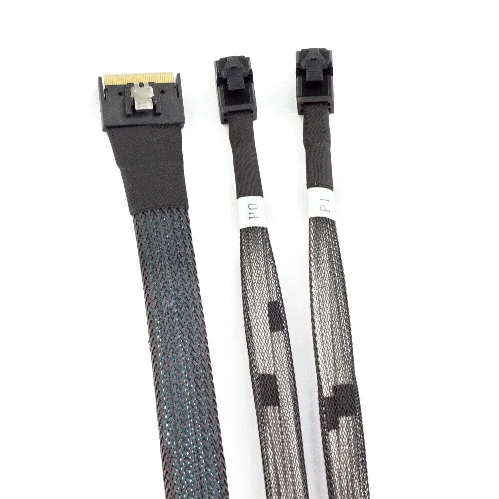 SFF-8654 to 8643  MINI SlimSAS SFF-8654 8i 4.0 To 2 Ports SAS HD SFF-8643 Server Connection Cable